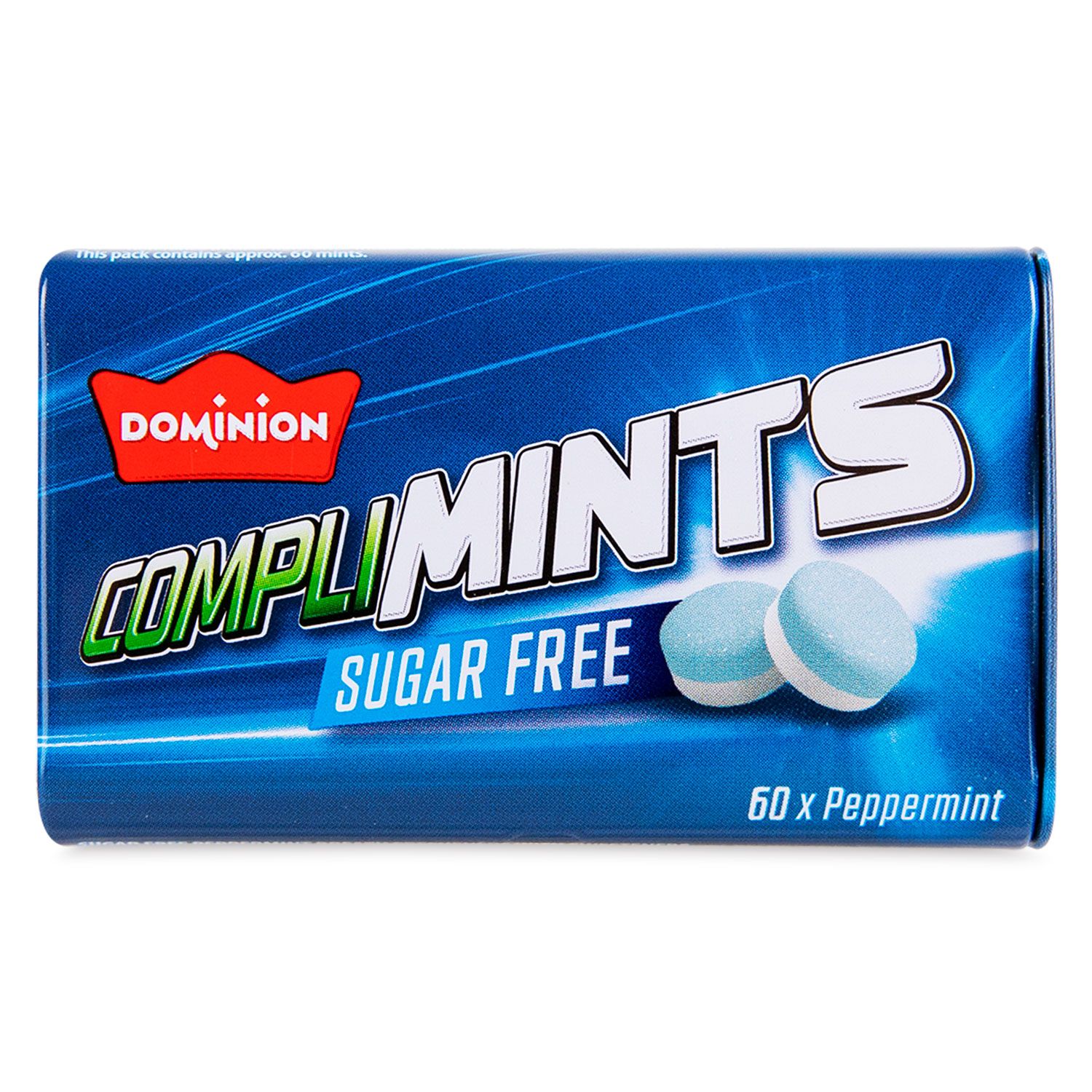 Complimints Sugar Free Peppermint Mints 30g 60 Pack Dominion